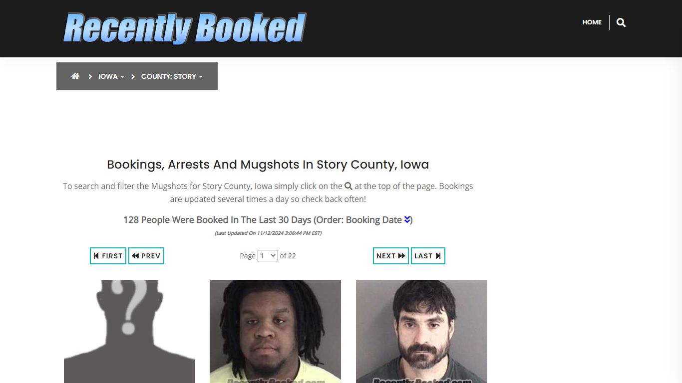 Bookings, Arrests and Mugshots in Story County, Iowa - Recently Booked