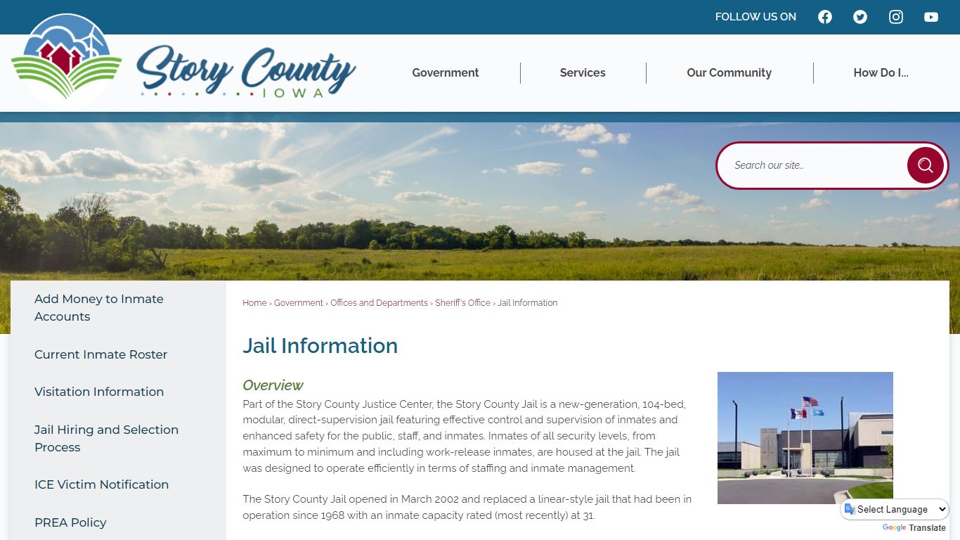 Jail Information | Story County, IA - Official Website